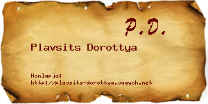 Plavsits Dorottya névjegykártya