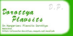 dorottya plavsits business card